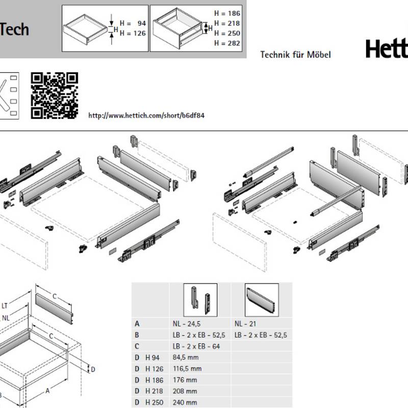 Installation Instructions Hettich