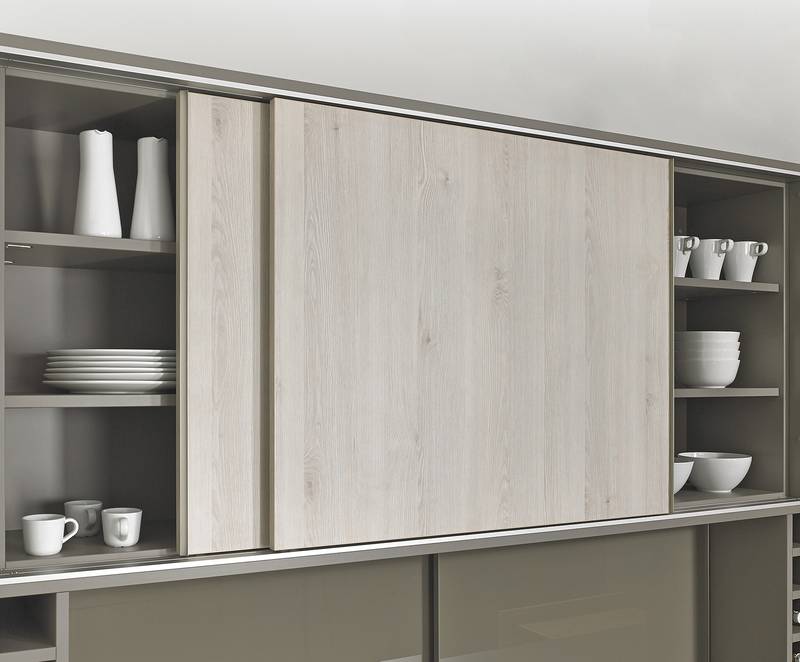 Detail Hettich, Kitchen Wall Units With Sliding Doors
