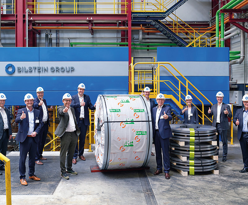 Hettich pilot project "Low carbon emission steel": The first three cold rolled coils delivered to Hettich in September have a significantly lower carbon footprint than steel produced in the conventional way. Photo: Hettich/Bilstein