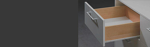Simple and durable drawer runners