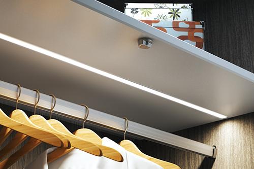 Lights for wardrobe - openable shutter