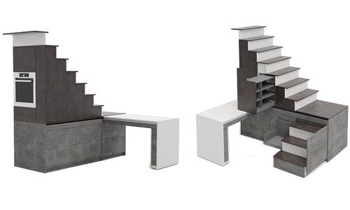 Лестница или мебель: Функционально и идеально экономит пространство